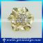Fashion Jewelry 9k Gold Plated Full Crystal Inlay Geometric Shape Brooch Sherwani Brooch B0250