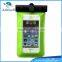 Swimming drifting diving pvc waterproof mobile phone pouch with thermometer