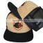 6panel cork mesh cap with flat brim