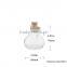 Mini Gourd Shape Clear Glass Container Bottles With Cork Lids