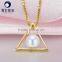 natural aaa 5--6mm white perfect round akoya saltwater pearls pendant