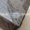 SQUARE WICKER TEMPERED GLASS COFFEE TABLE