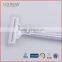 XCERA white straight shaving razor plastic double edge blades safety razor
