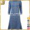 2016 Blue half sleeve slim fit women knit vestidos dresses                        
                                                Quality Choice
                                                    Most Popular