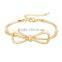 Gold alloy bracelet European-style simple bowknot bracelets