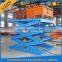 CE stationary upright scissor lift warehouse cargo lift