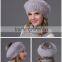 Beanies Knitted Beanie /Custom Beanie Hats/winter mink fur hat
