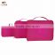 Luckipus Luggage Packing Cubes Travel Organizer Mesh Bags 6 Piece Various Size Set-3 Packing Cubes and 3 Pouches Rose Pink