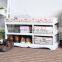 Wooden Bench Wooden Shoe Cabinet With Woven Baskets