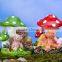 Popular mushroom standing statue bears garden decoration