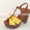 CX341 latest fashionable wooden high heel sandals