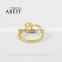 Simple 6.0mm Main Stone 10K Gold Yellow Ring Sona Simulated Diamond Ring Jewelry Ring New Wedding Engagement Ring For Women Gift