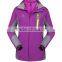 Women's breathable outdoor jacket waterproof 228T taslon with waterproof and breathable membrane+300g micro fleece lining