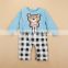 Baby boys wear Spring bodysuit/ fashion boys jumpsuit/long sleeve animal printed baby clothes 2016