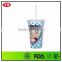 Customize 16 Ounce plastic starbucks insulated tumbler photo with straw
