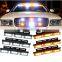 54 LED Amber & White Emergency Vehicle Strobe Lights Car Truck Flash Warning Lights for Front Grille/Deck