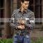 Good quality soft cotton plain flannel shirts for men