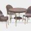 Outdoor Rattan furniture Woven glass Dining table and chair