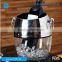 Luxury Acrylic base Stainless steel top Wine Barrel Ice Bucket