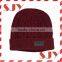 Warm Two Tone Chunky Soft Cable Knit Slouchy Beanie Hat