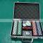 PVC mini poker chip case,high end poker chip case,200 aluminum poker chip case