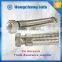 Flexible metal corrugated pipe with flange or nut ends