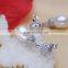 Freshwater real pearl earring AAA drop 8-9mm women pearl earring jewel