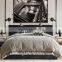 Holiday Hotel bedding set /comforter set 8pc 100% cotton / Lace design