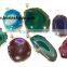 Natural agate slice gemstone pendant wholesale