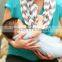 Cotton Spandex Knit Grey/white Private Breast Feeding Less Distractions For Expectant Mothers Nursing Scarf