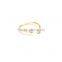 High Quality Gold Color Nature Zircon on Two End Adjustable Ring