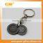 Antique old metal movie key chain holder