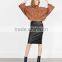 Guangzhou Clothes Factory Sexy PU Leather Wrap Skirt Bodycon Pencil Skirt