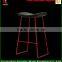 2016 New design leather bar stool high chair metal legs
