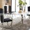 durable and noble single seat black stainless steel chair
