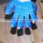 Five Fingers Dog Puppy Pet Plastic Bath Glove Brush Comb Massage Palm Hand Blue