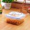 Clear Square Plastic Microwave Food Storage Container with lock lid
