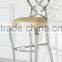 03# Modern Design Luxury Stainless Steel and Leather Bar Stool