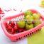 Wholesale MIni Cute Plastic Storage Basket Kitchen Accessories Wash Fruit Vegetable Sieve Storage Basket Dropping Water