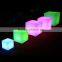 modern led cube table with 16 colors changing led light