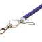 Popular Promotion Gift PU Leather Lanyard with Purple Crystal Gem, Swivel Snap Hooks, Key ring accembly, Acrylic Gem Key chain