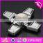 Aluminum Metal Alloy Decompression Desk Hand Toy Four Angle EDC Finger Fidget Spinner W01A285