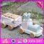 2016 new design wooden train pull toys for toddlers W05C076