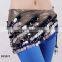 Tribal belly dancing paillettes hip scarf belly dance coins belt with sequins