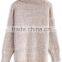 Ladies Stylish Warm Turtleneck Pink Sweater(DQE0013TS)