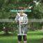 Black and White Strip Adult 100% EVA Raincoat in Football Field