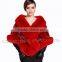 CX-B-M-05F Wholeslae Fashion Ladies Fox Fur Cape /Fox Fur Shawl 2016