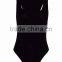 Custom Women Plain Black Cotton Spandex Slim Fit Ladies Basic Black Racer Back Bodysuit