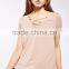 MGOO New Launched 100% Cotton Cross Straps V Neck Women T Shirts Plain Longline Loose Fit T-shirt
