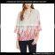 Womens 3/4 Sleeve Printed Top lady casual blouse designs chiffon blouse